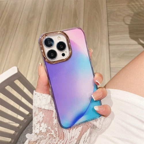 For iPhone 11 Glitter Powder Electroplating Smudge Gradient Shockproof Phone Case