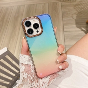 For iPhone 11 Glitter Powder Electroplating Smudge Gradient Shockproof Phone Case
