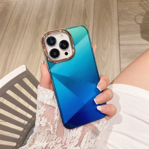 For iPhone 11 Glitter Powder Electroplating Smudge Gradient Shockproof Phone Case