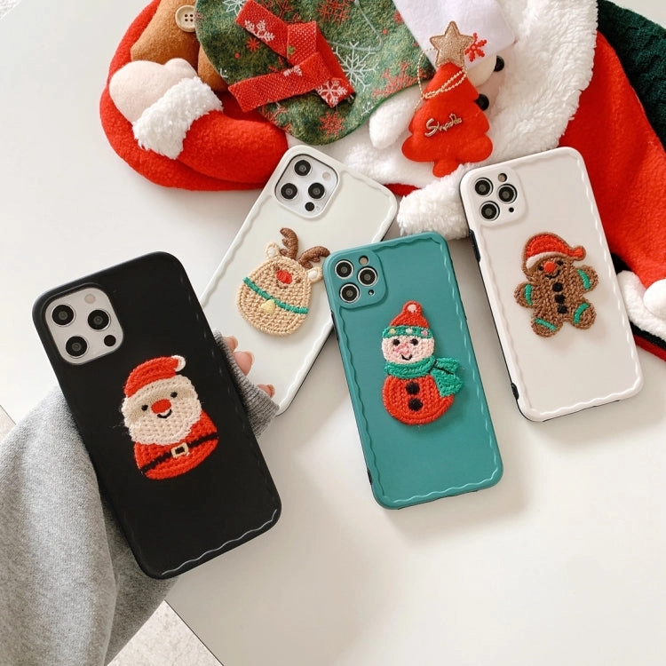 For iPhone 11 knitting Christmas Pattern Wave TPU Case