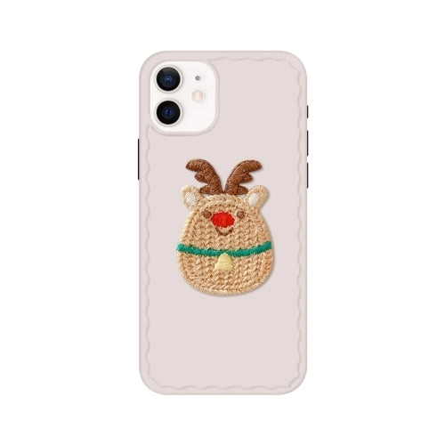 For iPhone 11 knitting Christmas Pattern Wave TPU Case