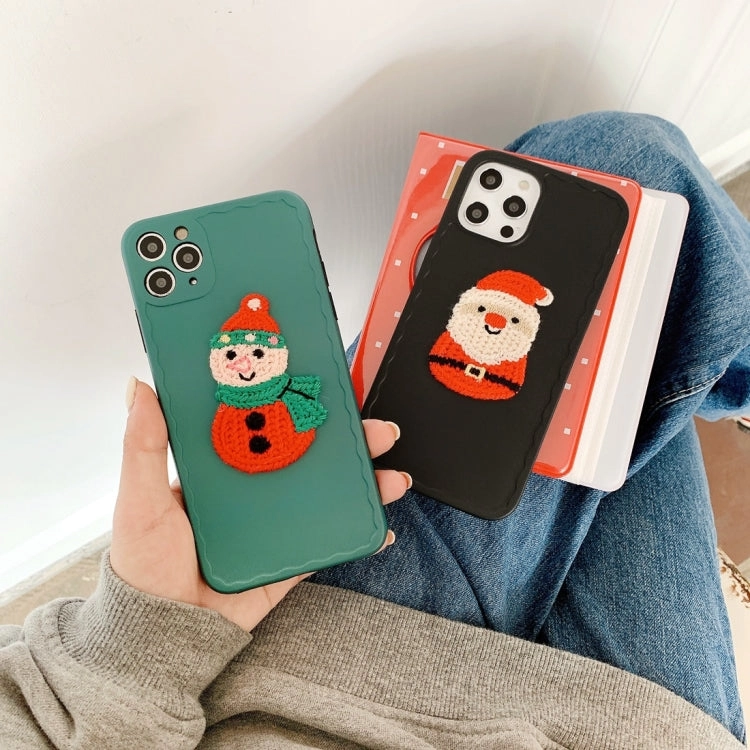 For iPhone 11 knitting Christmas Pattern Wave TPU Case
