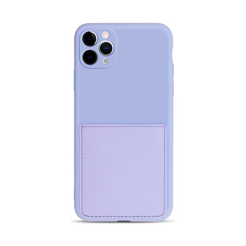 For iPhone 11 Liquid Silicone Skin Feel Shockproof Phone Case with Card Slot
