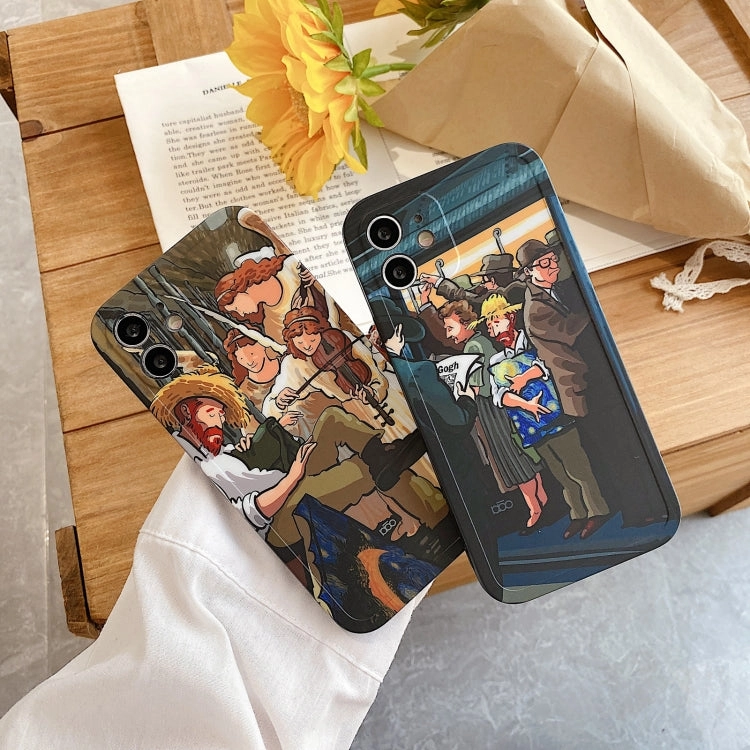 For iPhone 11 Oil Painting TPU Phone Case