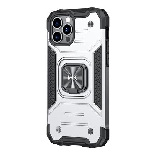 For iPhone 12 WK WTP-012 Shockproof PC   TPU   Metal Phone Case with Ring Holder
