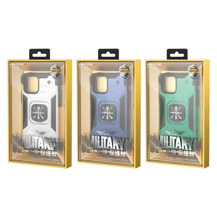 For iPhone 12 WK WTP-012 Shockproof PC   TPU   Metal Phone Case with Ring Holder