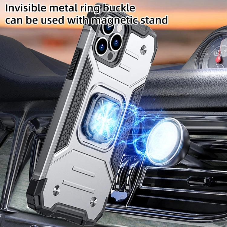 For iPhone 12 WK WTP-012 Shockproof PC   TPU   Metal Phone Case with Ring Holder