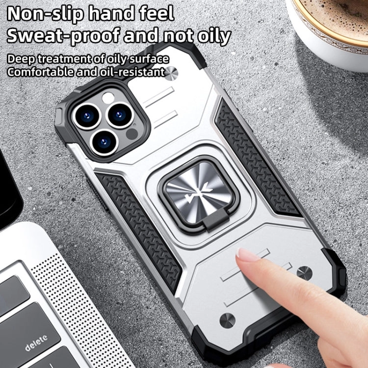 For iPhone 12 WK WTP-012 Shockproof PC   TPU   Metal Phone Case with Ring Holder