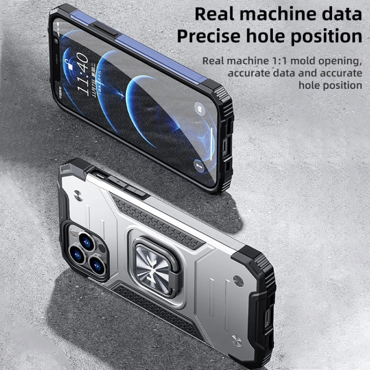 For iPhone 12 WK WTP-012 Shockproof PC   TPU   Metal Phone Case with Ring Holder