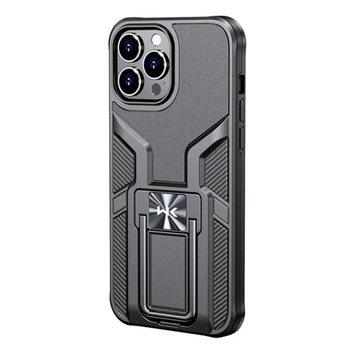 For iPhone 12 WK WTP-013 Shockproof PC   TPU Phone Case with Metal Holder