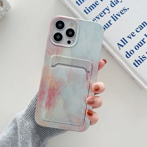 For iPhone 13 Electroplating IMD TPU Phone Case with Card Slot