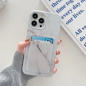 For iPhone 13 Electroplating IMD TPU Phone Case with Card Slot