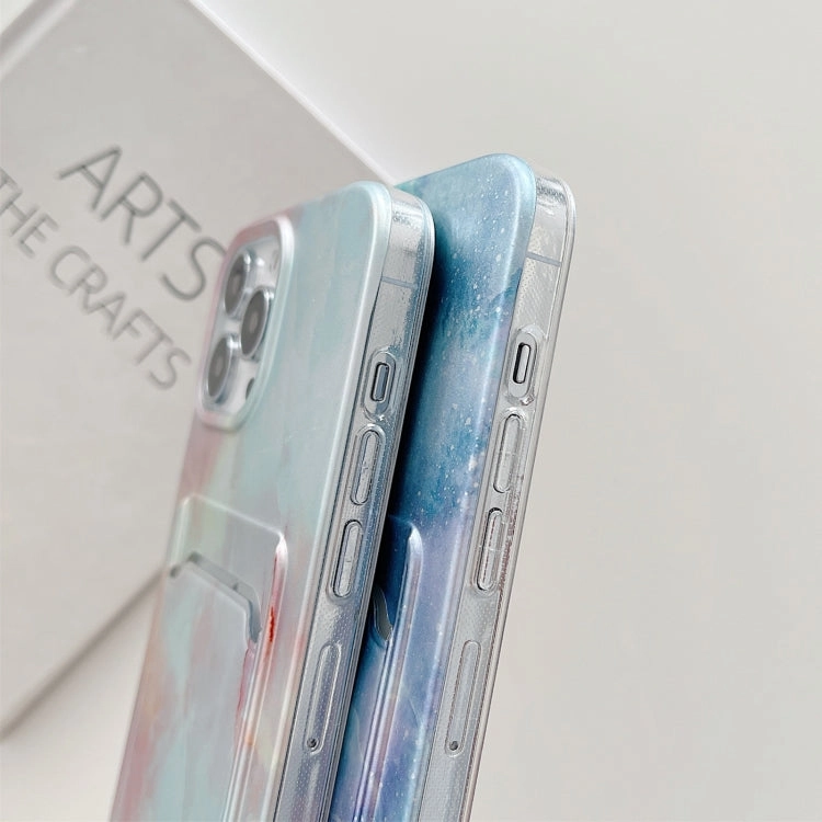For iPhone 13 Electroplating IMD TPU Phone Case with Card Slot