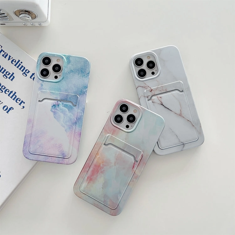 For iPhone 13 Electroplating IMD TPU Phone Case with Card Slot