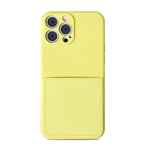 For iPhone 13 Liquid Silicone Skin Feel Shockproof Phone Case with Card Slot