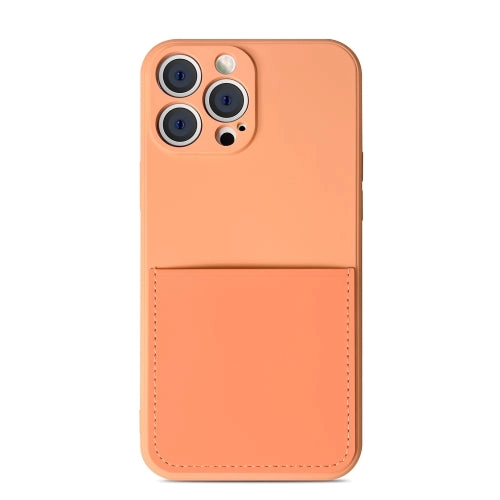 For iPhone 13 Liquid Silicone Skin Feel Shockproof Phone Case with Card Slot