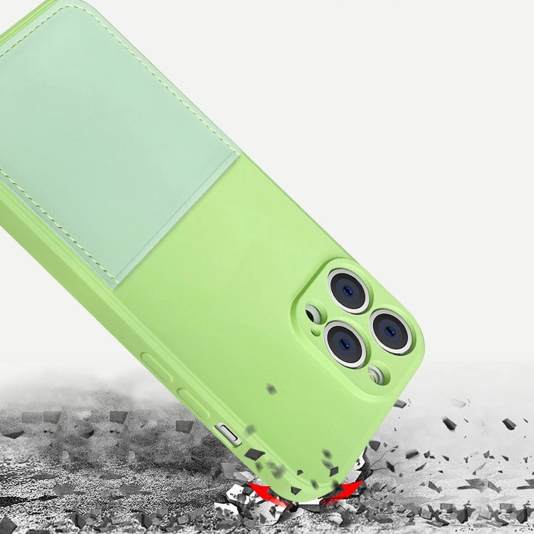 For iPhone 13 Liquid Silicone Skin Feel Shockproof Phone Case with Card Slot
