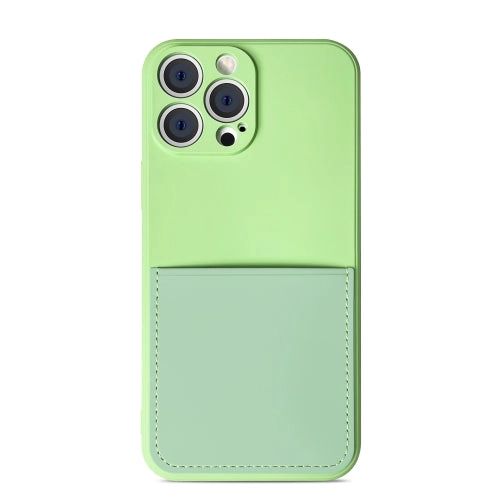 For iPhone 13 Liquid Silicone Skin Feel Shockproof Phone Case with Card Slot