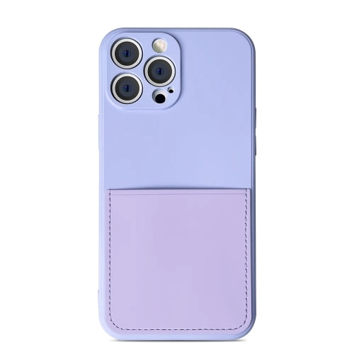 For iPhone 13 Liquid Silicone Skin Feel Shockproof Phone Case with Card Slot