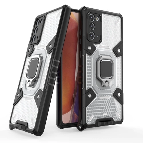 For Samsung Galaxy Note 20 Space PC TPU Shockproof Case with Ring