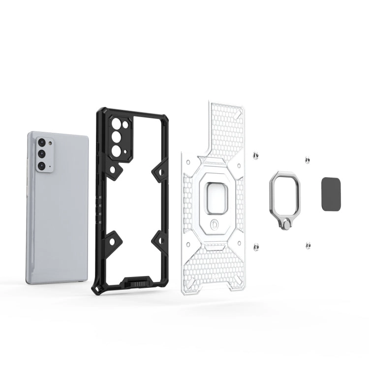 For Samsung Galaxy Note 20 Space PC TPU Shockproof Case with Ring