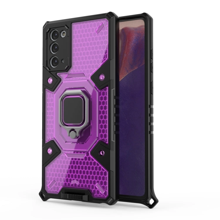 For Samsung Galaxy Note 20 Space PC TPU Shockproof Case with Ring