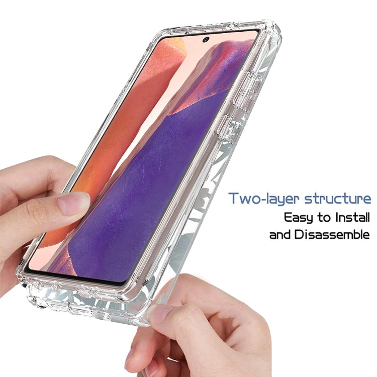 For Samsung Galaxy Note20 2 in 1 High Transparent Painted Shockproof PC   TPU Protective