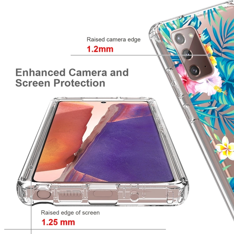 For Samsung Galaxy Note20 2 in 1 High Transparent Painted Shockproof PC   TPU Protective