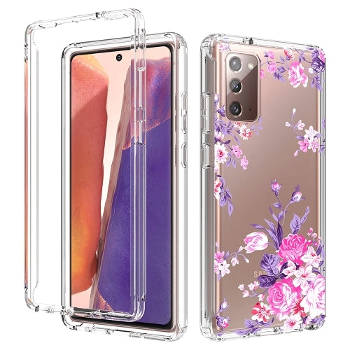 For Samsung Galaxy Note20 2 in 1 High Transparent Painted Shockproof PC   TPU Protective