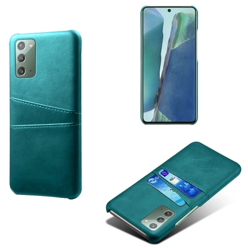 For Samsung Galaxy Note20 Calf Texture PC   PU Leather Back Cover Shockproof Case with Dual Card