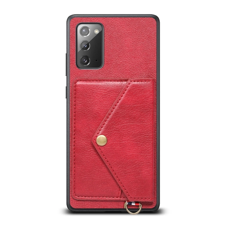 For Samsung Galaxy Note20 Litchi Texture Silicone   PC   PU Leather Back Cover Shockproof Case with