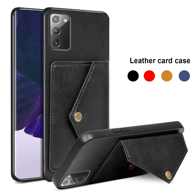For Samsung Galaxy Note20 Litchi Texture Silicone   PC   PU Leather Back Cover Shockproof Case with