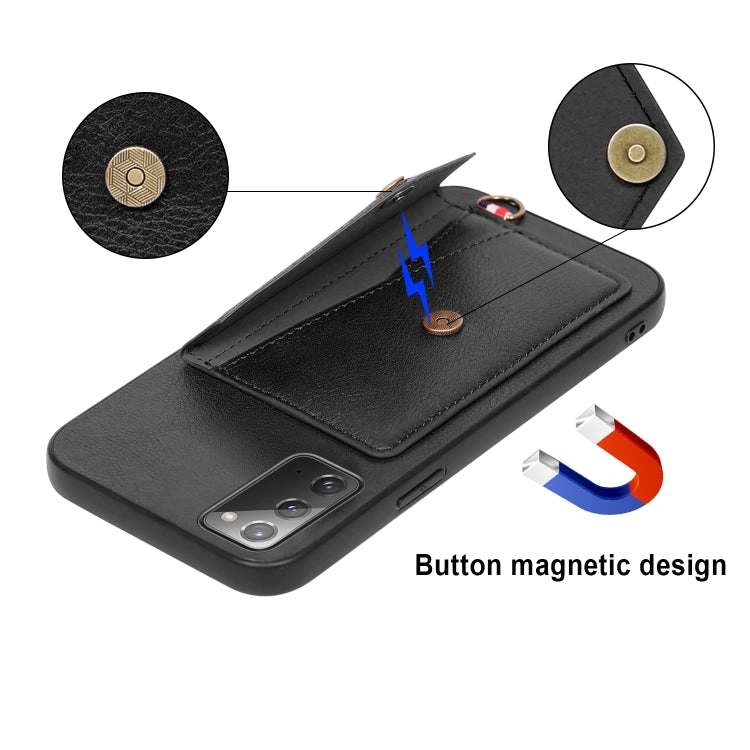 For Samsung Galaxy Note20 Litchi Texture Silicone   PC   PU Leather Back Cover Shockproof Case with
