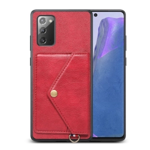 For Samsung Galaxy Note20 Litchi Texture Silicone   PC   PU Leather Back Cover Shockproof Case with