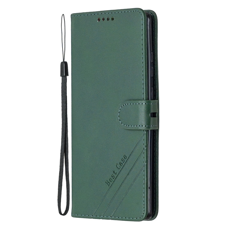 For Samsung Galaxy Note20 Stitching Style 2-Color Cow Texture Horizontal Flip PU Leather Case with