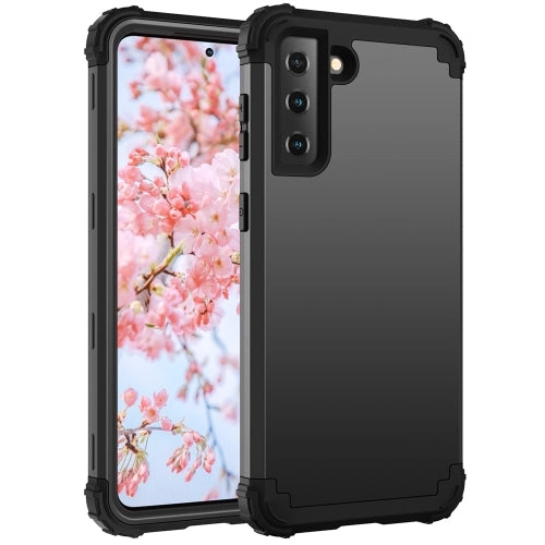 For Samsung Galaxy S21  5G 3 in 1 Shockproof PC   Silicone Protective Case