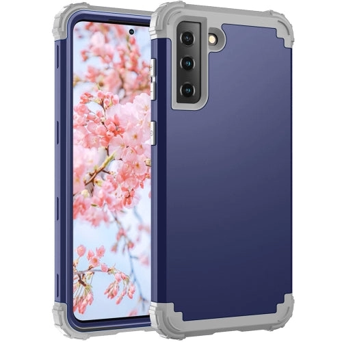 For Samsung Galaxy S21  5G 3 in 1 Shockproof PC   Silicone Protective Case