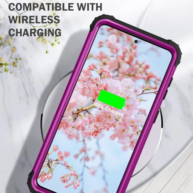 For Samsung Galaxy S21  5G 3 in 1 Shockproof PC   Silicone Protective Case