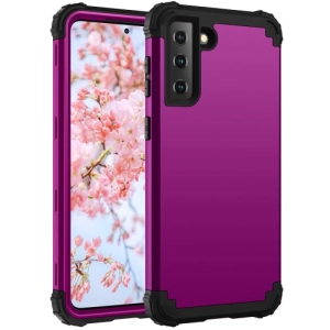 For Samsung Galaxy S21  5G 3 in 1 Shockproof PC   Silicone Protective Case