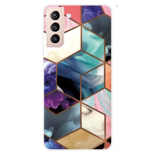 For Samsung Galaxy S22 5G Abstract Marble Pattern TPU Phone Protective Case(Water