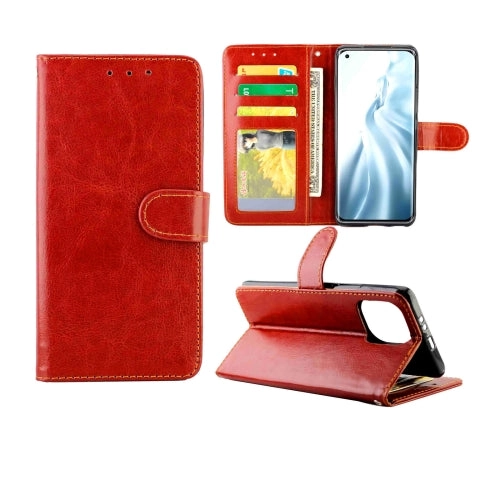 For Xiaomi Mi 11 Crazy Horse Texture Leather Horizontal Flip Protective Case with Holder  Card