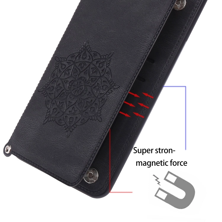 For Xiaomi Mi 11 Mandala Embossed PU   TPU Magnetic Case with Card Slots  Holder