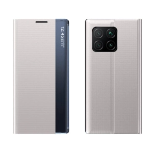 For Xiaomi Mi 11 Side Window Display Magnetic Suction Plain Grain Flip PU Leather   PC Case with