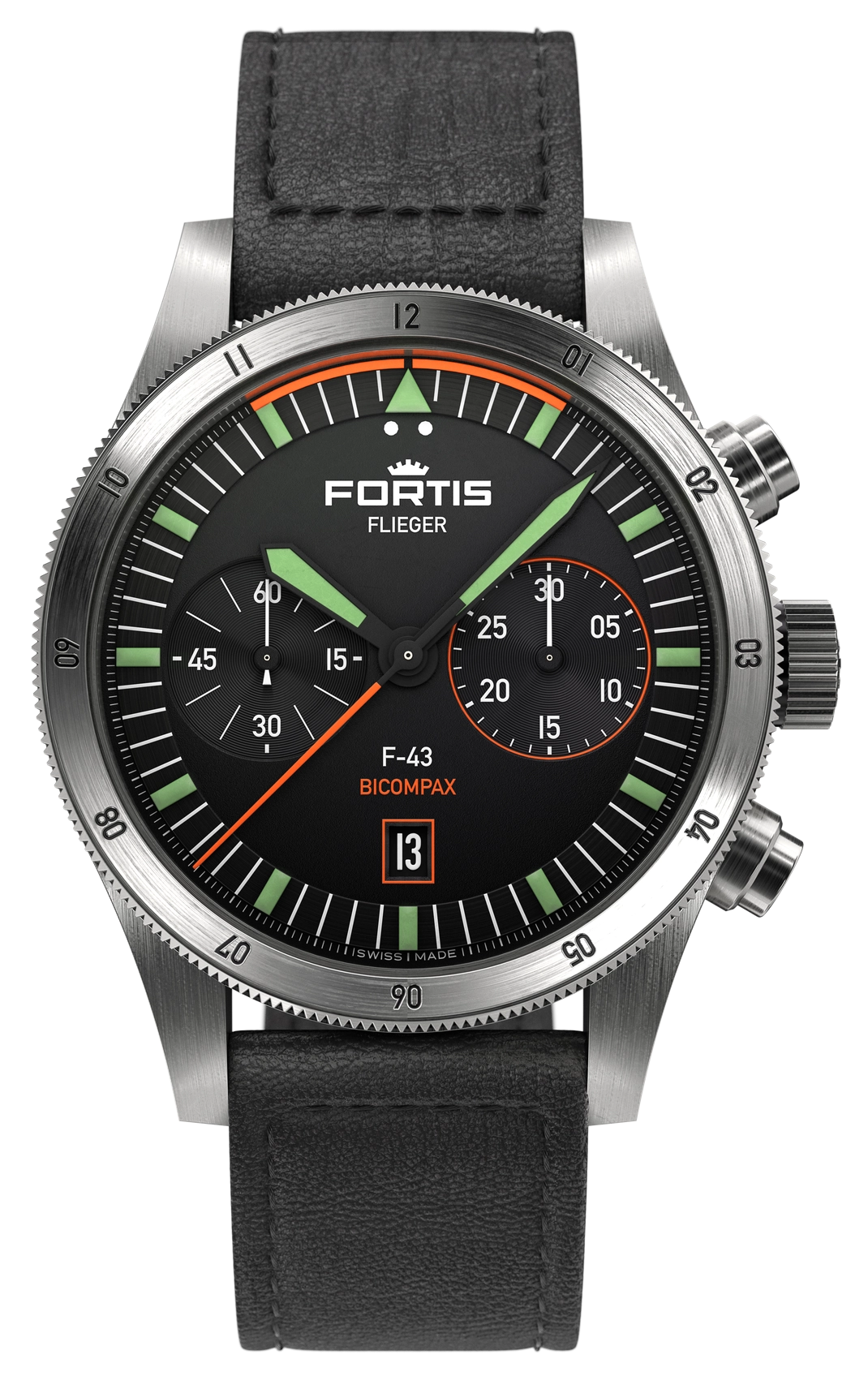 Fortis Flieger F-43 Bicompax Aviator Strap