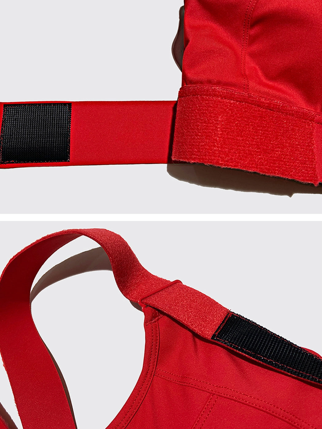 Front Zipper High-Impact Running Sports Bra with Velcro