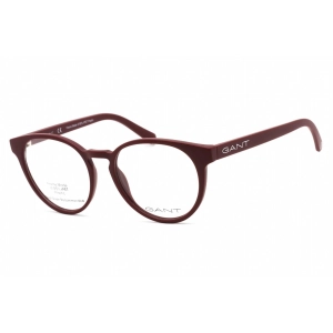 Gant Men's Eyeglasses - Full Rim Round Shape Matte Bordeaux Plastic Frame | GA3265 070