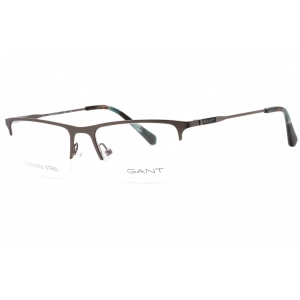Gant Men's Eyeglasses - Matte Gunmetal Metal Rectangular 53 mm Frame | GA3243 009