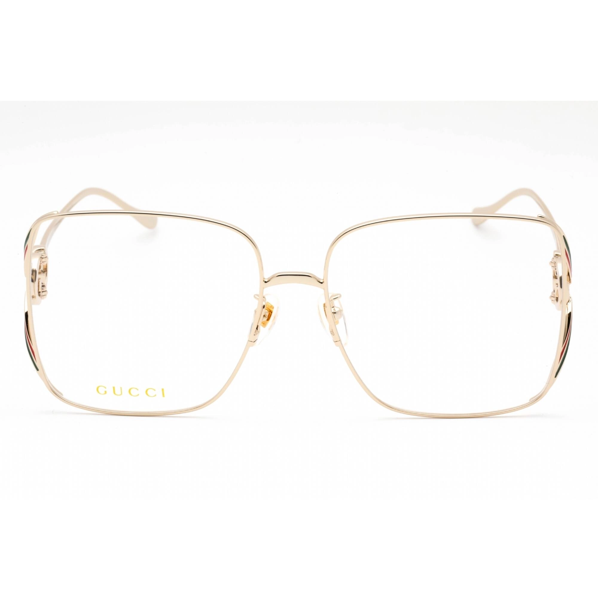Gucci Women's Eyeglasses - Gold Metal Full Rim Butterfly Frame | GG1321O 002