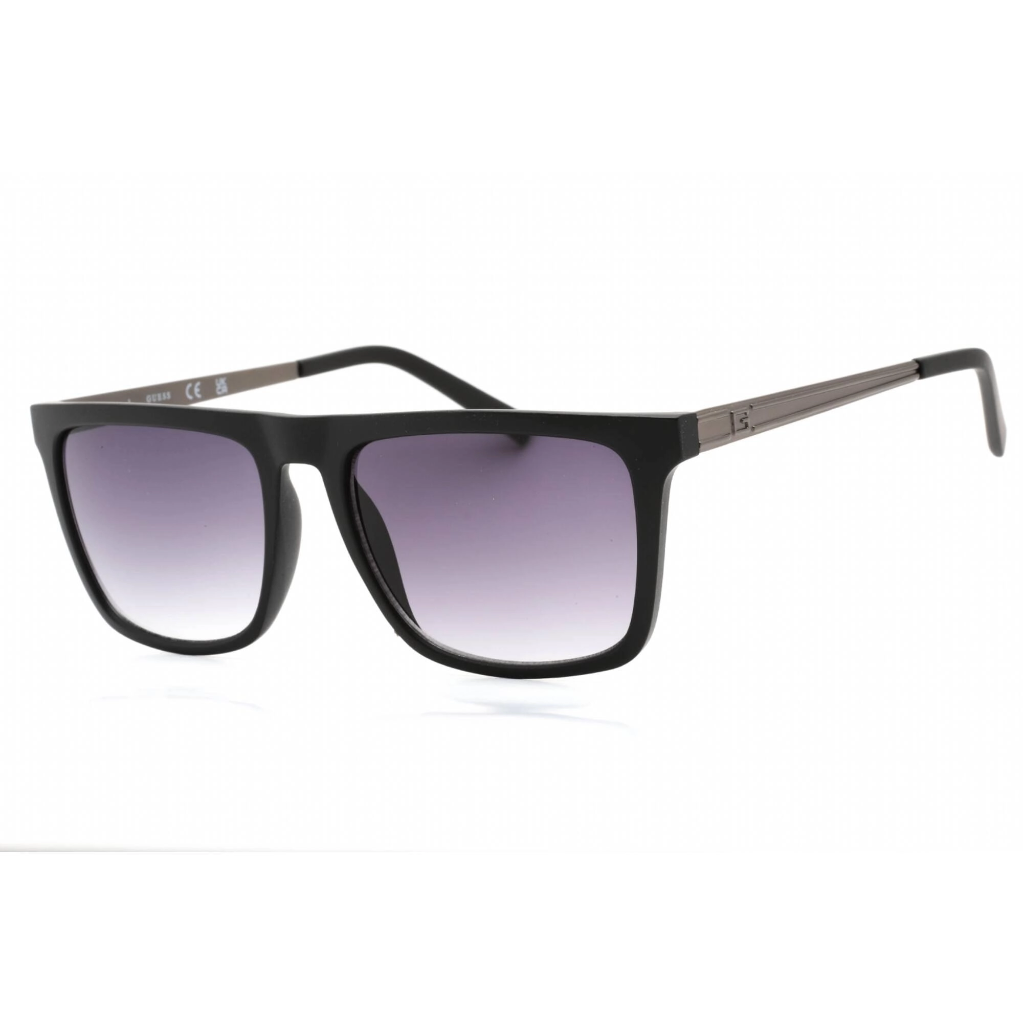 Guess Factory Men's Sunglasses - Matte Black Rectangular Plastic Frame | GF0176 02B