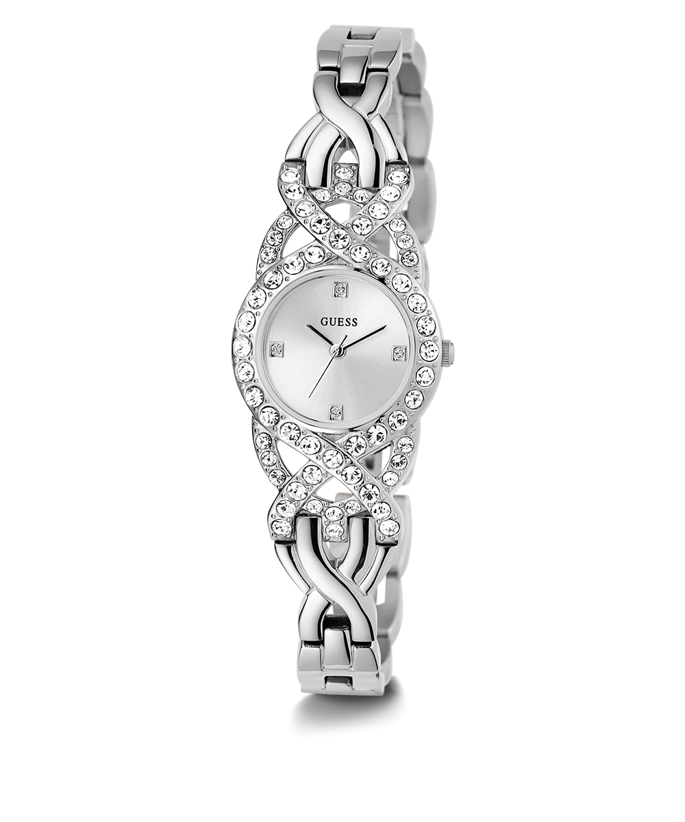 GUESS Ladies Silver Tone Analog Watch